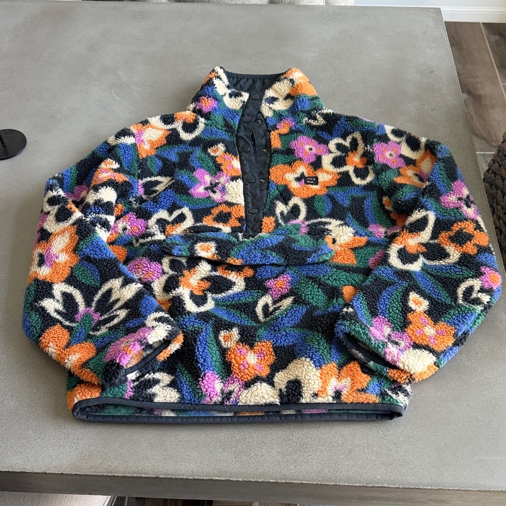 Billabong Switchback Fleece pullover multicolor floral print